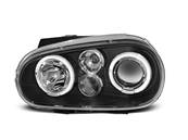 Paire de feux phares VW Golf 4 97-03 angel eyes noir