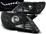 Paire de feux phares VW Tiguan 07-11 Daylight led noir