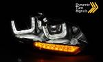 Paire de feux phares VW Golf 6 08-12 led U-type DRL Chrome