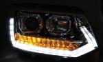 Paire de feux phares VW T5 10-15 Led TubeLight DRL Chrome