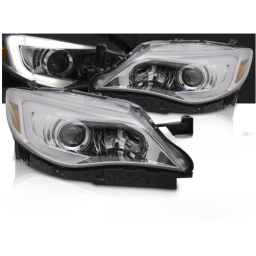 Paire Feux Phares Subaru Impreza WRX de 2008 a 2014 LED LTI Chrome