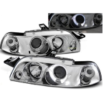 Paire de feux phares Fiat Punto 93-99 angel eyes chrome