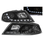Paire de feux phares Skoda Octavia 2 04-08 xenon Daylight led noir