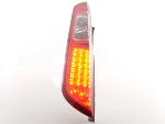 Paire de feux arrière Ford Focus 2 5 portes 04-07 Rouge Chrome Led