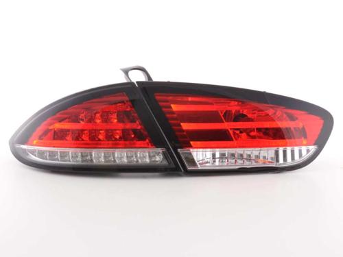 Paire feux arrière Seat Leon 1P de 2009 a 2012 Rouge Chrome Led