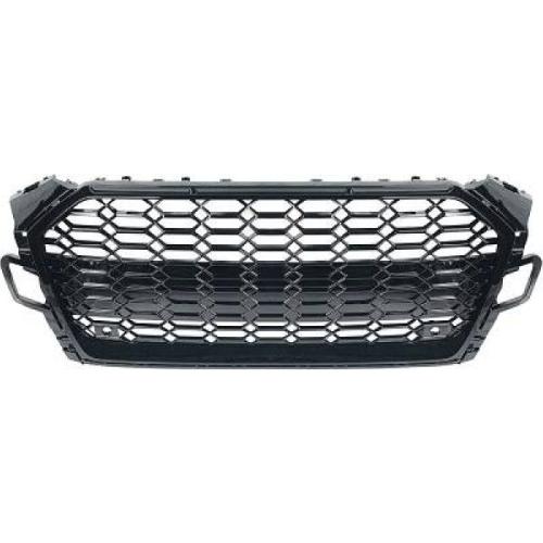 Grille Calandre en ABS Audi A5 B9 2019 a 2022 Look Sport Noir Brillant PDC