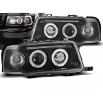 Paire de feux phares Audi 80 B4 de 1991 a 1996 Angel eyes noir