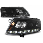 Paire de feux phares Audi A6 C6 de 2004 a 2008 Daylight DRL led Xenon noir