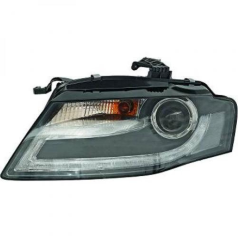 Paire Feux Phares avant Audi A4 B8 2007 a 2011 Noir Halogene