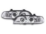 Paire de feux phares Angel Eyes BMW serie 5 E39 1995 a 2000 chrome