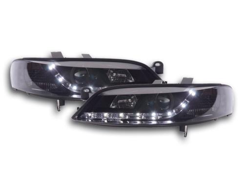 Paire de feux phares Daylight Led Opel Vectra B de 99-02 Noir