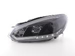 Paire de feux phares Daylight Led DRL VW Golf 6 08-12 Noir