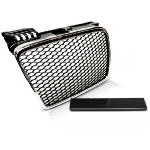 Grille de calandre pour Audi A4 B7 de 11/2004 a 03/2008 look Sport Chrome et Noir