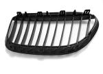 Paire grilles calandre BMW serie 6 E63/E64 02-10 noir mat