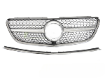 Grille calandre Mercedes Classe V W447 de 2014 a 2019 Argent- Chrome