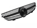 Grille calandre Mercedes CLK W209 de 2003 a 2010 Chrome Noir Brillant