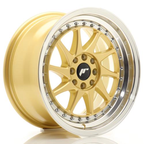 Jante JR Wheels JR26 16x8 ET25 - 4x100/4x108 - Gold Machined lip