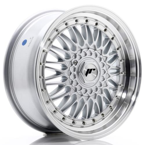 Jante JAPAN RACING JR9 17" x 7,5" Multi Perçage ET 20-35 Silver w/Machined Lip+Silver Rivets