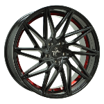 Jante Keskin KT20 18x8 ET30 5/112 BLACK PAINTED RED INSIDE