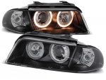 Paire de feux phares Audi A4 B5 de 1999 a 2000 angel eyes noir