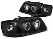 Paire de feux phares Audi A3 8L de 1996 a 2000 angel eyes CCFL noir