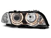 Paire de phares BMW serie 3 E46 Berline de 1998 a 2001 angel eyes chrome