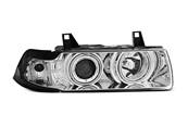 Paire Feux Phares BMW serie 3 E36 Coupe de 1990 a 1999 angel eyes CCFL chrome