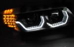 Paire de phares avant BMW E90/E91 05-08 Angel eyes 3D led noir