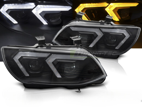 Paire de feux phares BMW serie 3 E92 / E93 de 2010 a 2013 FULL LED DRL Noir