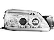 Paire de feux phares Ford Fiesta MK5 99-02 angel eyes chrome