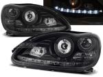 Paire de feux phares Mercedes classe S W220 98-05 Daylight led noir