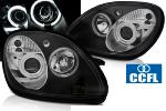 Paire de feux phares Mercedes SLK R170 96-04 angel eyes CCFL noir