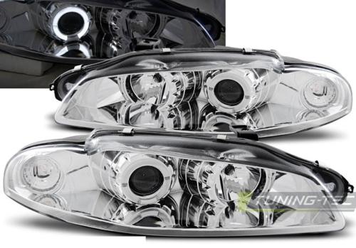 Paire de feux phares Mitsubishi Eclipse 97-98 angel eyes chrome