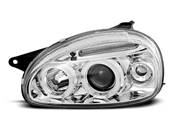 Paire de feux phares Opel Corsa B 93-00 angel eyes chrome