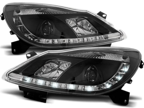 Paire de feux phares Opel Corsa D 06-11 Daylight led noir