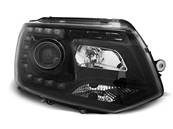 Paire de feux phares VW T5 10-15 Daylight led DRL noir