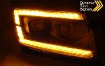 Paire de feux phares Daylight led DRL LTI VW Crafter de 17-21 Noir