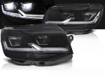 Paire de feux phares VW T6 de 2015 a 2019 FULL LED DRL Noir
