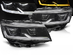 Paire de feux phares VW T6.1 de 2020 a 2024 FULL LED TRU DRL Noir