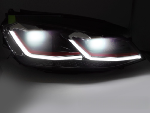 Paire de feux phares VW Golf 7 12-17 FULL LED DRL Dyn Rouge