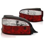 Paire de feux arriere Citroen Saxo 96-99 rouge blanc