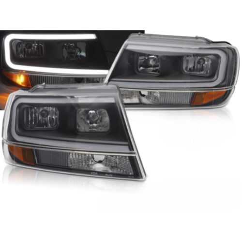 Paire de feux phares Jeep Grand Cherokee de 1999 a 2005 LED LTI noir