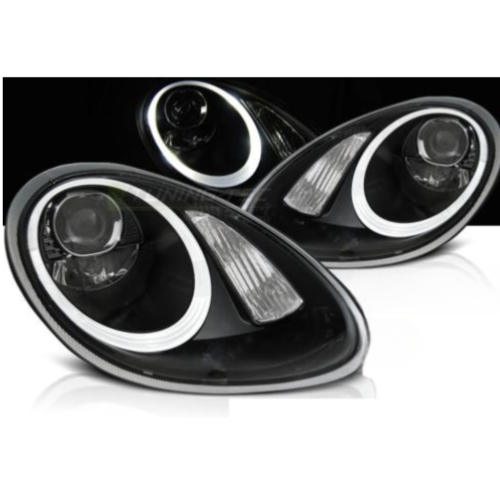 Paire de feux phares Porsche Boxster / Cayman 987 05-08 xenon Daylight LED noir
