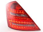 Paire feux arrière Mercedes Classe S W221 2005 a 2009 Rouge Chrome Led