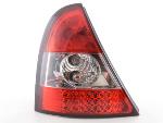 Paire de feux arrière Renault Clio B 1998 a 2001 Rouge Chrome Led