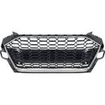 Grille Calandre avant ABS Audi A4 B9 2019 a 2023 Noir/Chrome Look Sport