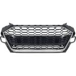 Grille Calandre avant ABS Audi A4 B9 2019 a 2023 Noir/Chrome Look Sport