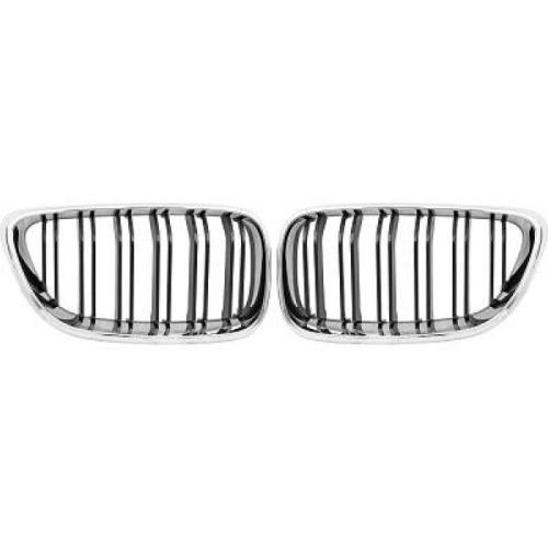 Grille Calandre Avant en ABS BMW Serie 2 2013 a 2017 Chrome/Noir Look Sport