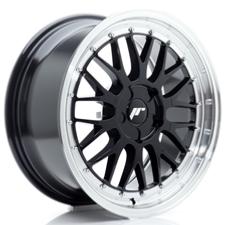 Jante JR Wheels JR23 18x8 ET20-42- 5 Trous sur mesure- Gloss Black w/ Machined Lip