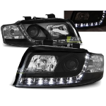 Paire de feux phares Audi A4 00-04 Daylight led noir